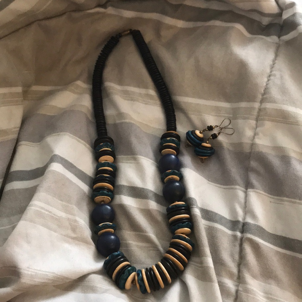 Handcrafted necklace and earrings